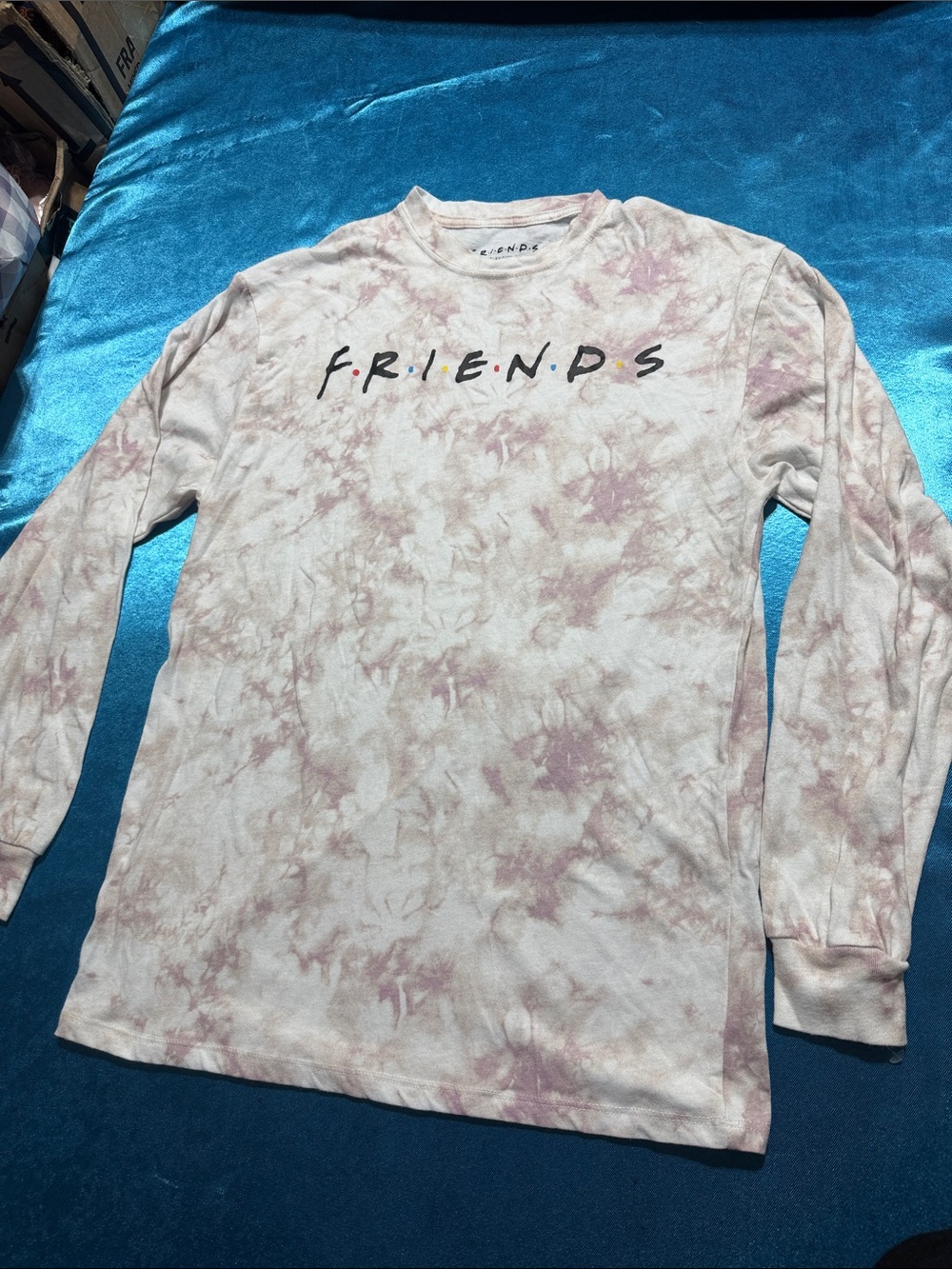 FRIENDS Pale Pink Tie-Dye Long Sleeve Tee